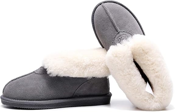 UGG 1978AUS Women’s & Men’s Ankle Slippers – Premium Australian Sheepskin, Anti-Slip, Ultra-Warm & Comfortable