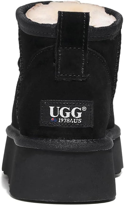 UGG 1978AUS Women’s Ultra Mini Platform Boots – Premium Australian Wool, Water-Resistant & Anti-Slip Winter Comfort