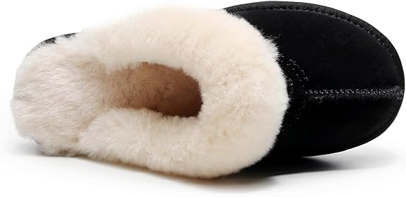 UGG 1978AUS Slippers – Premium Australian Sheepskin, Anti-Slip Fluffy Fur, Ultra-Warm Indoor/Outdoor Comfort