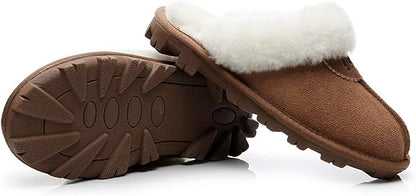 UGG 1978AUS Men’s & Women’s Sheepskin Slippers – Premium Australian Wool, Fluffy Fur & Special Anti-Slip Outsole