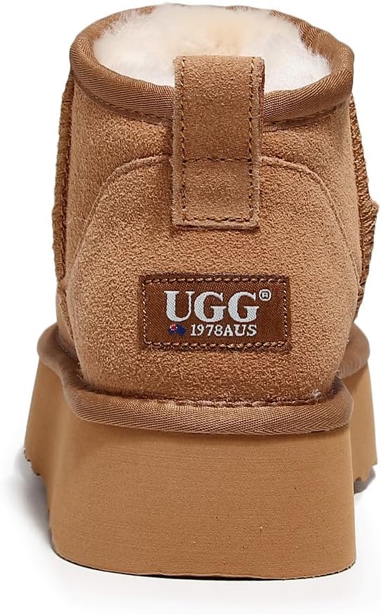 UGG 1978AUS Women’s Ultra Mini Platform Boots – Premium Australian Wool, Water-Resistant & Anti-Slip Winter Comfort