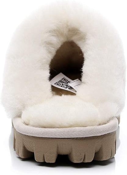 UGG 1978AUS Men’s & Women’s Sheepskin Slippers – Premium Australian Wool, Fluffy Fur & Special Anti-Slip Outsole