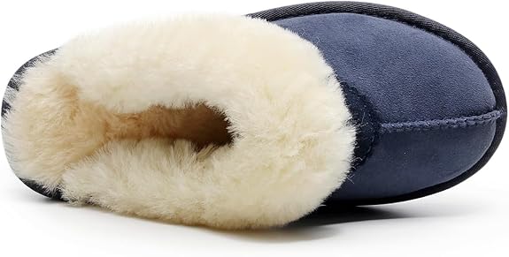 UGG 1978AUS Slippers – Premium Australian Sheepskin, Anti-Slip Fluffy Fur, Ultra-Warm Indoor/Outdoor Comfort