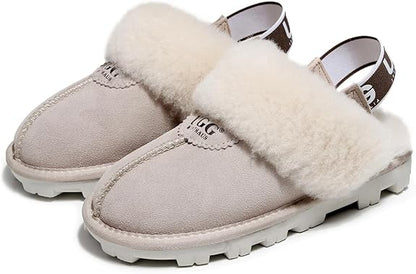 UGG 1978AUS Women’s 3-Way Sheepskin Slippers – Convertible Slingback with Removable Wool Strap, Perfect Gift Choice