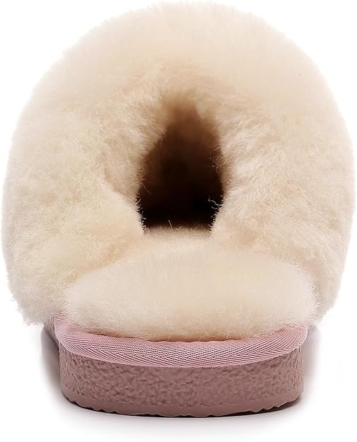 UGG 1978AUS Slippers – Premium Australian Sheepskin, Anti-Slip Fluffy Fur, Ultra-Warm Indoor/Outdoor Comfort