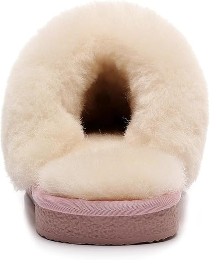 UGG 1978AUS Slippers – Premium Australian Sheepskin, Anti-Slip Fluffy Fur, Ultra-Warm Indoor/Outdoor Comfort