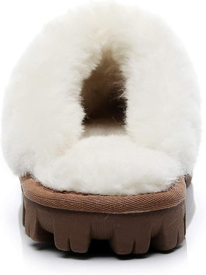 UGG 1978AUS Men’s & Women’s Sheepskin Slippers – Premium Australian Wool, Fluffy Fur & Special Anti-Slip Outsole