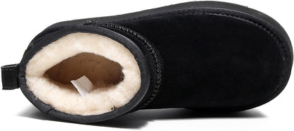 UGG 1978AUS Women’s Ultra Mini Platform Boots – Premium Australian Sheepskin, Water Resistant & Anti-Slip Suede Winter Snow Boots