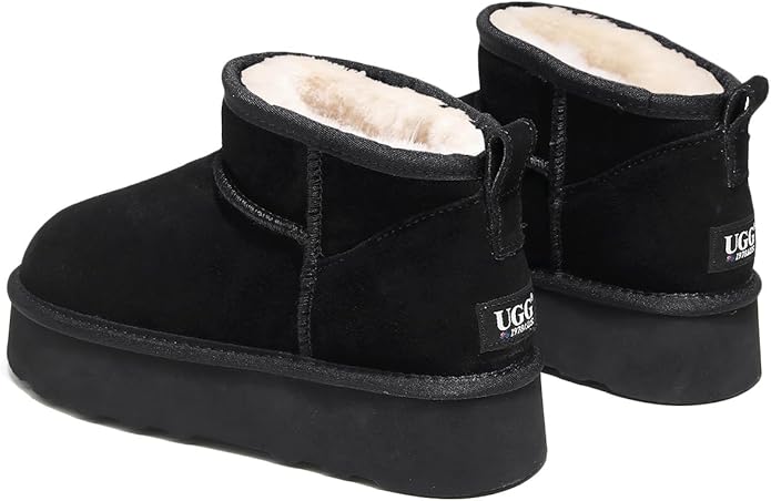 UGG 1978AUS Women’s Ultra Mini Platform Boots – Premium Australian Wool, Water-Resistant & Anti-Slip Winter Comfort