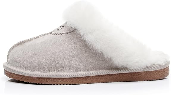 UGG 1978AUS Slippers – Premium Australian Sheepskin, Anti-Slip Fluffy Fur, Ultra-Warm Indoor/Outdoor Comfort