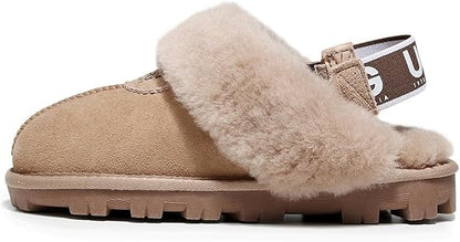 UGG 1978AUS Women’s 3-Way Sheepskin Slippers – Convertible Slingback with Removable Wool Strap, Perfect Gift Choice