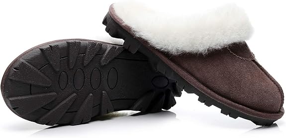 UGG 1978AUS Men’s & Women’s Sheepskin Slippers – Premium Australian Wool, Fluffy Fur & Special Anti-Slip Outsole
