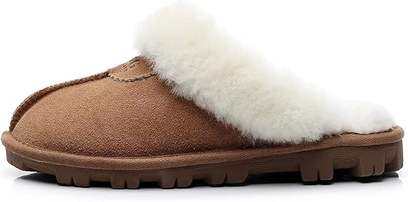 UGG 1978AUS Men’s & Women’s Sheepskin Slippers – Premium Australian Wool, Fluffy Fur & Special Anti-Slip Outsole