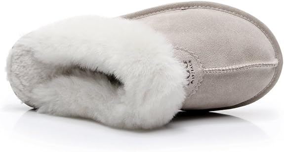 UGG 1978AUS Slippers – Premium Australian Sheepskin, Anti-Slip Fluffy Fur, Ultra-Warm Indoor/Outdoor Comfort
