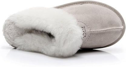 UGG 1978AUS Slippers – Premium Australian Sheepskin, Anti-Slip Fluffy Fur, Ultra-Warm Indoor/Outdoor Comfort