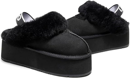 UGG 1978AUS Women's Platform Slippers - Australian Sheepskin with Elastic Ankle Strap