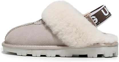 UGG 1978AUS Women’s 3-Way Sheepskin Slippers – Convertible Slingback with Removable Wool Strap, Perfect Gift Choice
