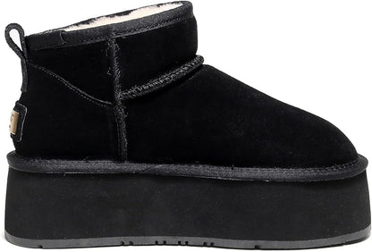 UGG 1978AUS Women’s Ultra Mini Platform Boots – Premium Australian Sheepskin, Water Resistant & Anti-Slip Suede Winter Snow Boots