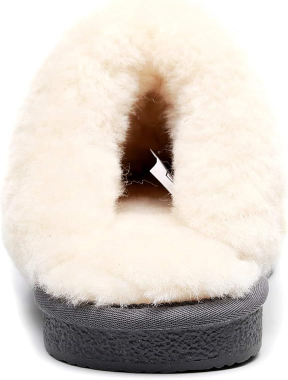 UGG 1978AUS Slippers – Premium Australian Sheepskin, Anti-Slip Fluffy Fur, Ultra-Warm Indoor/Outdoor Comfort