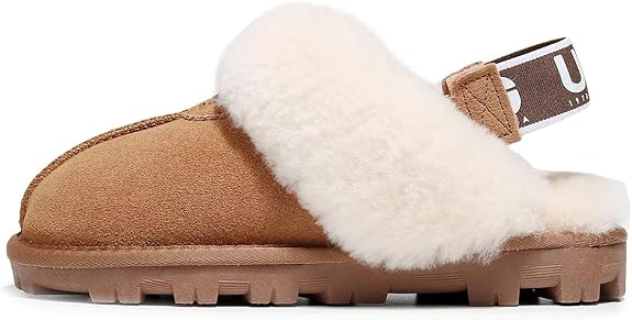 UGG 1978AUS Women’s 3-Way Sheepskin Slippers – Convertible Slingback with Removable Wool Strap, Perfect Gift Choice