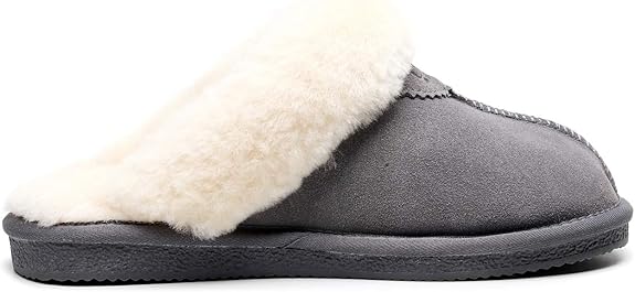 UGG 1978AUS Slippers – Premium Australian Sheepskin, Anti-Slip Fluffy Fur, Ultra-Warm Indoor/Outdoor Comfort