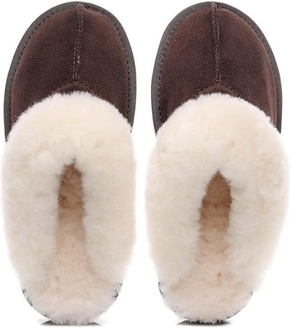 UGG 1978AUS Slippers – Premium Australian Sheepskin, Anti-Slip Fluffy Fur, Ultra-Warm Indoor/Outdoor Comfort