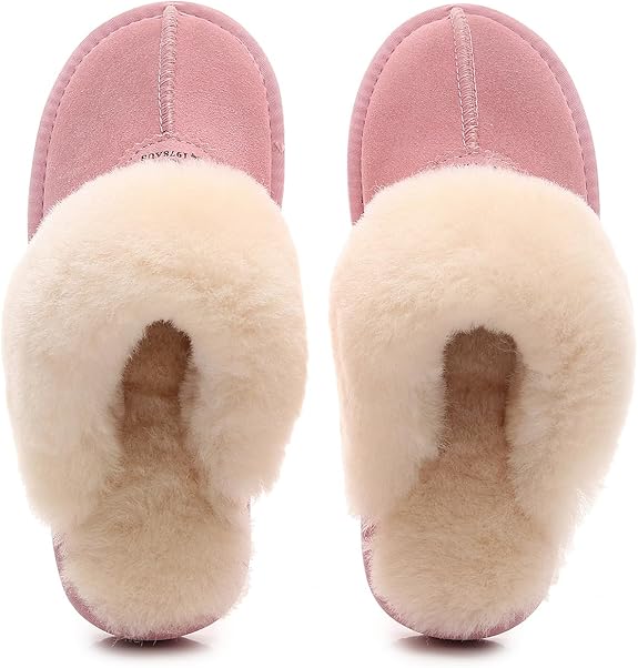 UGG 1978AUS Slippers – Premium Australian Sheepskin, Anti-Slip Fluffy Fur, Ultra-Warm Indoor/Outdoor Comfort