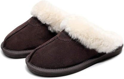 UGG 1978AUS Slippers – Premium Australian Sheepskin, Anti-Slip Fluffy Fur, Ultra-Warm Indoor/Outdoor Comfort