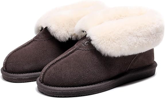 UGG 1978AUS Women’s & Men’s Ankle Slippers – Premium Australian Sheepskin, Anti-Slip, Ultra-Warm & Comfortable