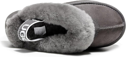 UGG 1978AUS Women's Platform Slippers - Australian Sheepskin with Elastic Ankle Strap