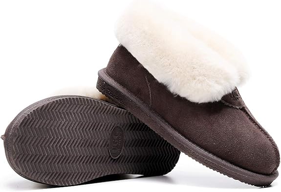 UGG 1978AUS Women’s & Men’s Ankle Slippers – Premium Australian Sheepskin, Anti-Slip, Ultra-Warm & Comfortable
