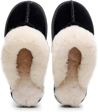 UGG 1978AUS Slippers – Premium Australian Sheepskin, Anti-Slip Fluffy Fur, Ultra-Warm Indoor/Outdoor Comfort