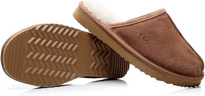 UGG 1978AUS Classic Men’s Slippers – Premium Australian Sheepskin, Anti-Slip & Ultra-Warm Winter Comfort