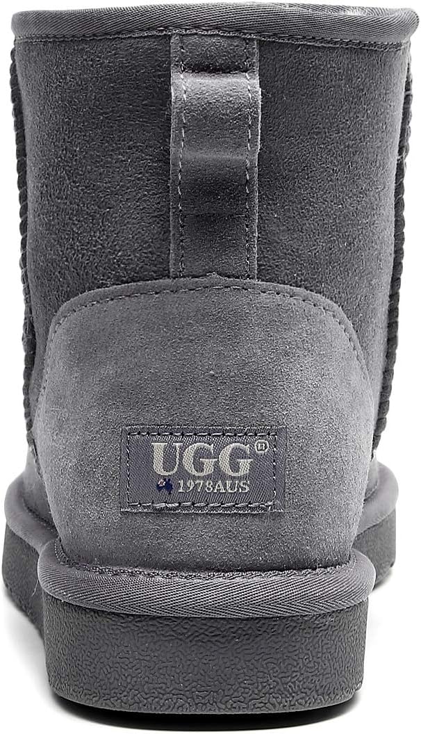 UGG 1978AUS Classic Mini Ankle Boots – Australian Twinface Sheepskin, Water Resistant & Durable Anti-Slip Sole for Men & Women