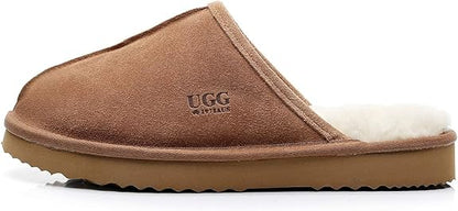 UGG 1978AUS Classic Men’s Slippers – Premium Australian Sheepskin, Anti-Slip & Ultra-Warm Winter Comfort