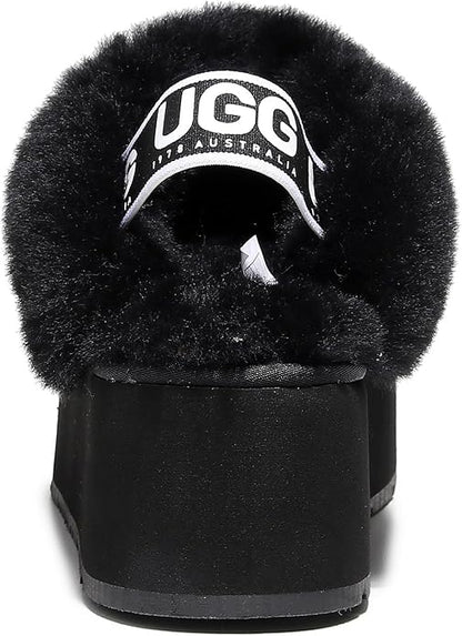 UGG 1978AUS Women's Platform Slippers - Australian Sheepskin with Elastic Ankle Strap