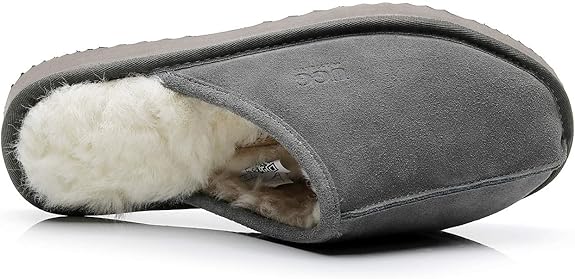 UGG 1978AUS Classic Men’s Slippers – Premium Australian Sheepskin, Anti-Slip & Ultra-Warm Winter Comfort