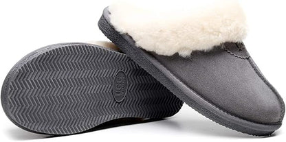UGG 1978AUS Slippers – Premium Australian Sheepskin, Anti-Slip Fluffy Fur, Ultra-Warm Indoor/Outdoor Comfort