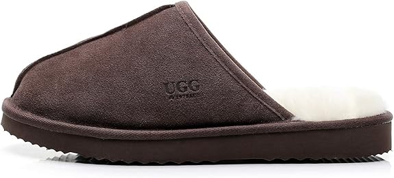 UGG 1978AUS Classic Men’s Slippers – Premium Australian Sheepskin, Anti-Slip & Ultra-Warm Winter Comfort