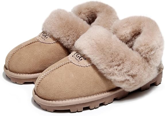 UGG 1978AUS Women’s 3-Way Sheepskin Slippers – Convertible Slingback with Removable Wool Strap, Perfect Gift Choice