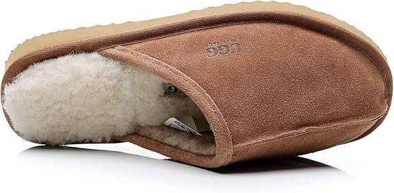 UGG 1978AUS Classic Men’s Slippers – Premium Australian Sheepskin, Anti-Slip & Ultra-Warm Winter Comfort