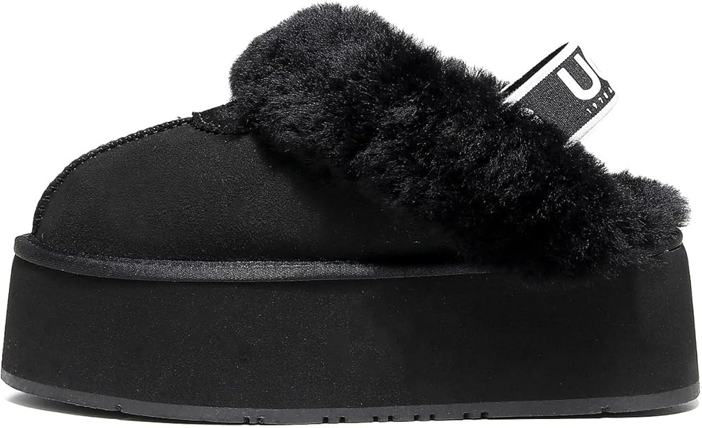 UGG 1978AUS Women's Platform Slippers - Australian Sheepskin with Elastic Ankle Strap