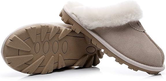 UGG 1978AUS Men’s & Women’s Sheepskin Slippers – Premium Australian Wool, Fluffy Fur & Special Anti-Slip Outsole