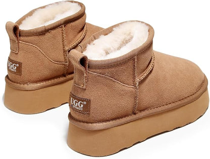 UGG 1978AUS Women’s Ultra Mini Platform Boots – Premium Australian Wool, Water-Resistant & Anti-Slip Winter Comfort