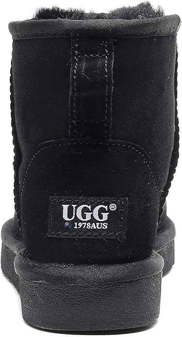 UGG 1978AUS Classic Mini Ankle Boots – Australian Twinface Sheepskin, Water Resistant & Durable Anti-Slip Sole for Men & Women