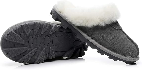 UGG 1978AUS Men’s & Women’s Sheepskin Slippers – Premium Australian Wool, Fluffy Fur & Special Anti-Slip Outsole