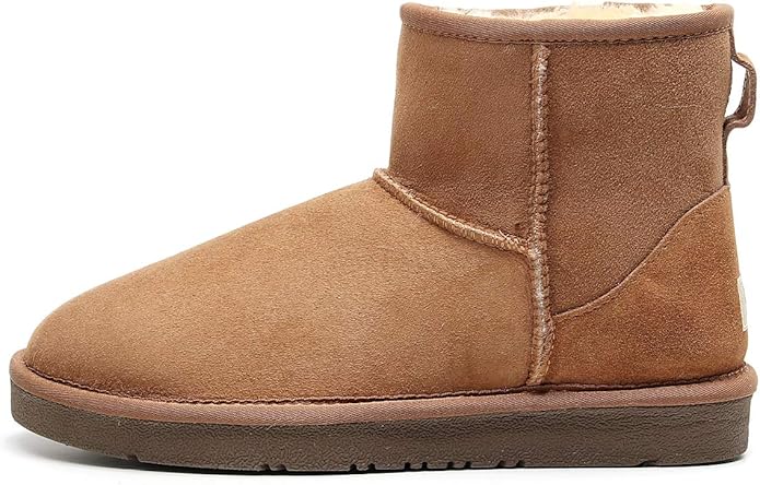 UGG 1978AUS Classic Mini Ankle Boots – Australian Twinface Sheepskin, Water Resistant & Durable Anti-Slip Sole for Men & Women