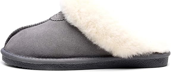 UGG 1978AUS Slippers – Premium Australian Sheepskin, Anti-Slip Fluffy Fur, Ultra-Warm Indoor/Outdoor Comfort