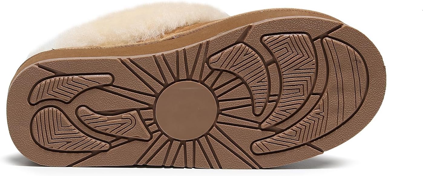 UGG 1978AUS Women's Platform Slippers - Australian Sheepskin with Elastic Ankle Strap