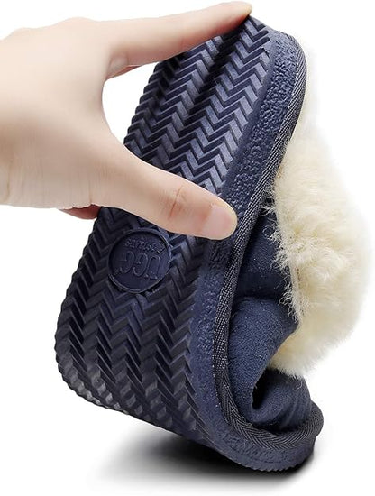 UGG 1978AUS Slippers – Premium Australian Sheepskin, Anti-Slip Fluffy Fur, Ultra-Warm Indoor/Outdoor Comfort